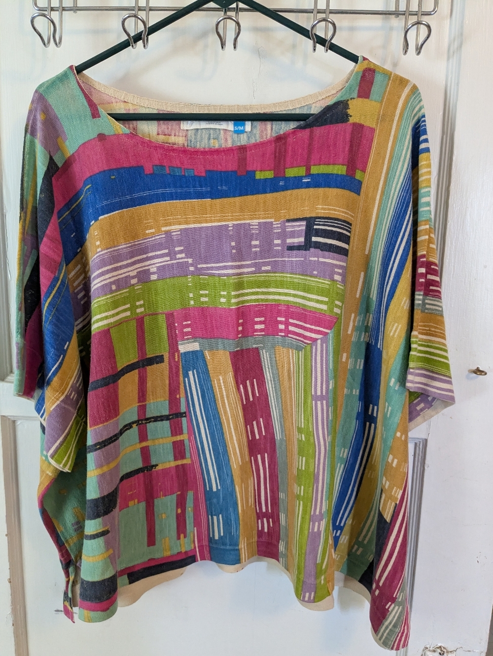 Sparrow Multicolor Geometric Boxy Foxy Tunic, size S/M